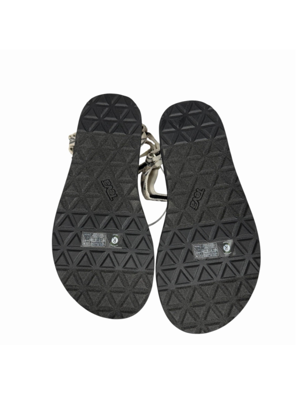 Teva Original Universal Slim Womens Size 6 Sandal archive wings white/ black - Picture 6 of 8